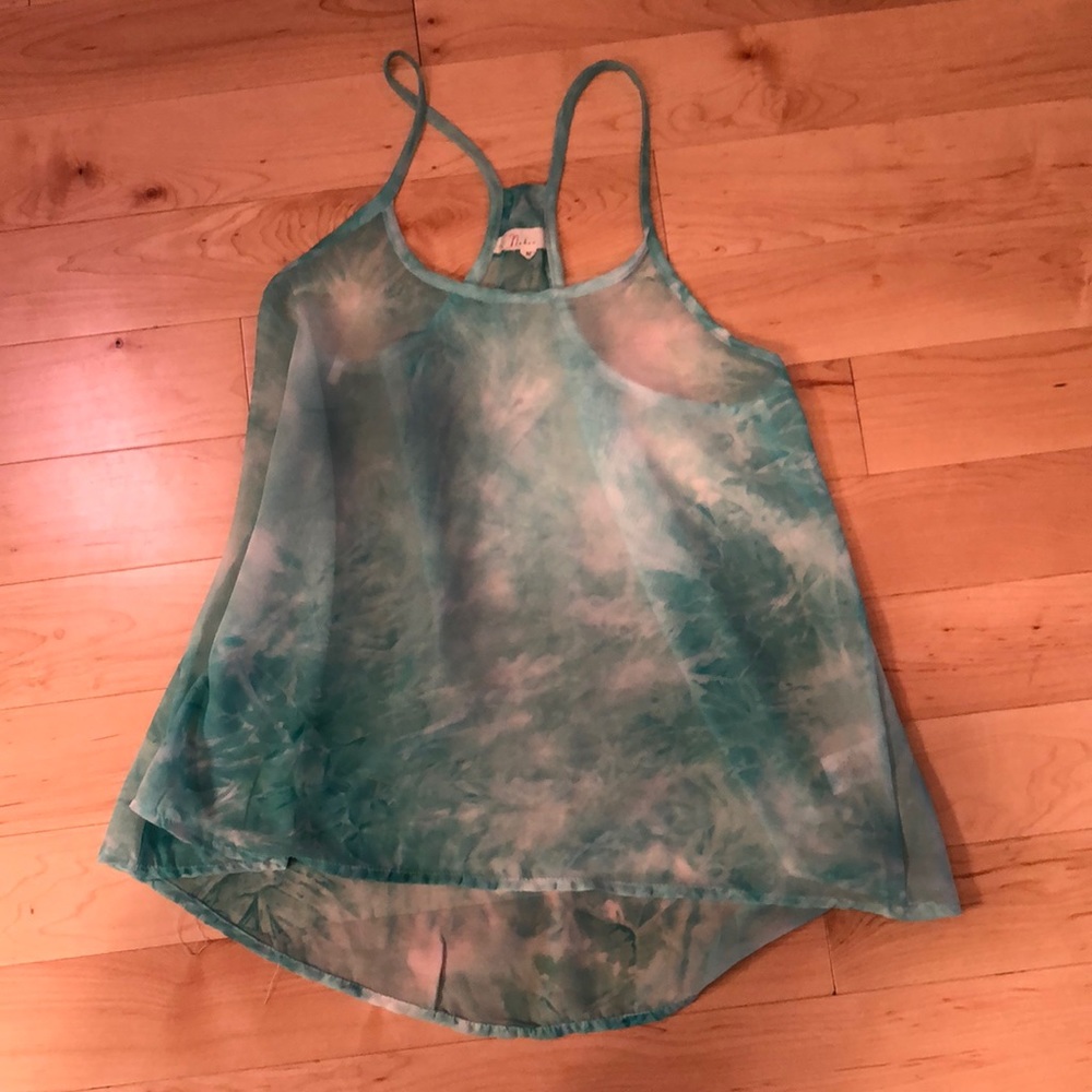 Teal Tie-Dye Top